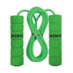 Long Handle Skipping Rope Green