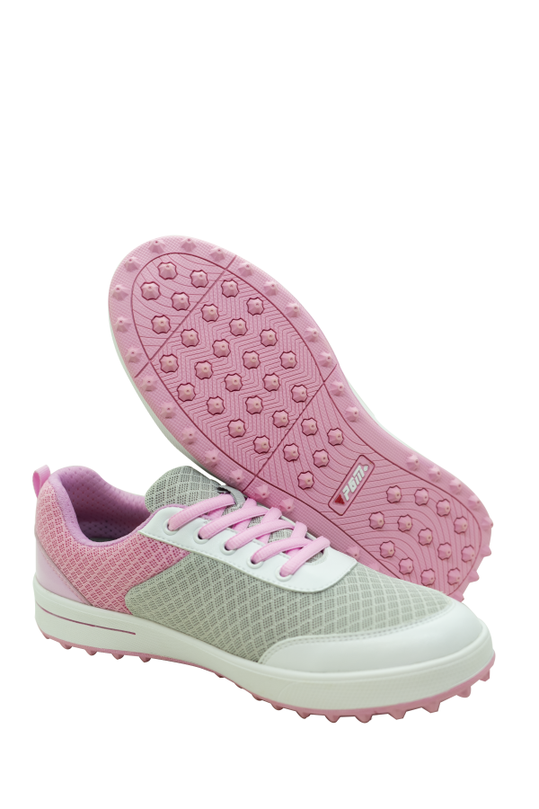 Ladies Mesh Golf Shoe PGM Pink-White