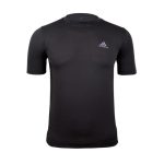 Skin Tight Half Sleeves Swimming  T- Shirt Black