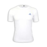 Skin Tight Half Sleeves Swimming T- Shirt White