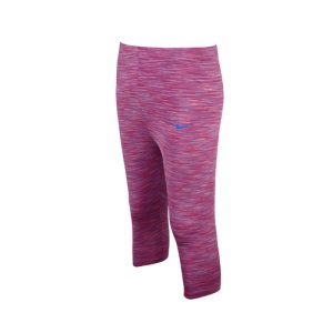 Swimming Skin Tight Three Quarter Pants Pink Texture F